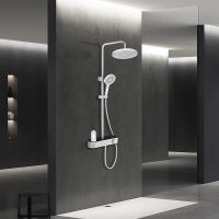 Душевая система AQUAme AQM8009W Белая — фото 4, Душевые стойки