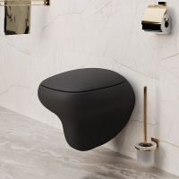 Товар: Унитаз Ambassador Diamond 123T20201R подвесной Черный матовый без сиденья - фото 3 Унитаз Ambassador Diamond 123T20201R подвесной Черный матовый без сиденья — фото 3, Подвесные унитазы