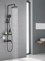 Душевая система Orans OLS-7003 7003wx Черная матовая — фото 3, Душевые стойки