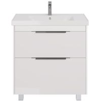 Товар: Тумба PRIME, 90 см, подвесная/напольная, 2 ящика, белый глянец - фото 2 Тумба PRIME, 90 см, подвесная/напольная, 2 ящика, белый глянец — фото 2, Тумбы под раковину