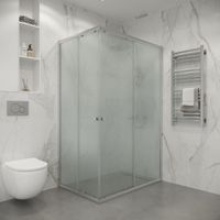 Товар: Душевое ограждение Niagara Eco NG-1118-14QMT (110х80х190) прямоугольник,раздвижное,хром,стекло матов - фото 3 Душевое ограждение Niagara Eco NG-1118-14QMT (110х80х190) прямоугольник,раздвижное,хром,стекло матов — фото 3, Душевые уголки