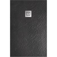 Душевой поддон из искусственного камня BelBagno Uno 120x90 TRAY-MR-UNO-AH-120/90-35-NERO-CR Черный м — фото 1, Душевые поддоны из искусственного камня