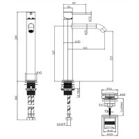 Смеситель для раковины Bossini Teo Z00703.030 Хром — фото 2, Смесители для раковины