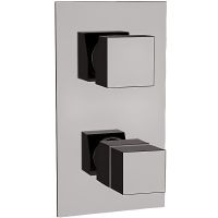 Смеситель для душа Remer Qubica Thermo QT92KBNP с термостатом Никель брашированный — фото 1, Смеситель для душа