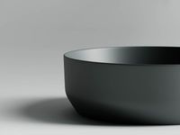 Умывальник чаша накладная круглая (цвет Темный Антрацит Матовый) Element 390x390x120мм — фото 19, Раковины накладные