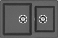 GRANFEST Мойка PRACTIK 780K 2 чаши 780*510мм графит арт.GF- — фото 2, Кухонные мойки