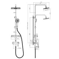 Товар: Душевая система Rossinka RS27-46 Хром - фото 2 Душевая система Rossinka RS27-46 Хром — фото 2, Душевые стойки