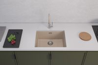 Мойка для кухни ALVEUS OMNI 30 GRANITAL TERRA-G22 550x450x198 с сифоном 1145083 — фото 3, Кухонные мойки