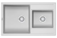 Granula-8201, АРКТИК (БЕЛЫЙ), кухонная мойка, кварц — фото 1, Кухонные мойки