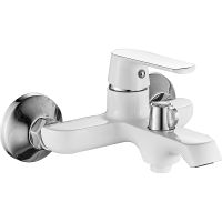 Смеситель для ванны Haiba HB60804 Белый Хром — фото 1, Для душа и ванны