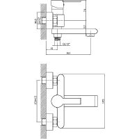 Товар: Смеситель для ванны Agger Strong A1410000 Хром - фото 7 Смеситель для ванны Agger Strong A1410000 Хром — фото 7, Для душа и ванны