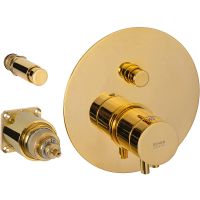 Товар: Смеситель для душа Remer Minimal Thermo NT09KBDO с термостатом Золото - фото 3 Смеситель для душа Remer Minimal Thermo NT09KBDO с термостатом Золото — фото 3, Смеситель для душа