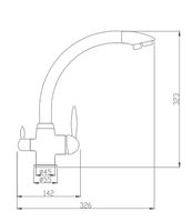 Смеситель для кухни Haiba HB76846 Сатин — фото 2, Смесители для кухни