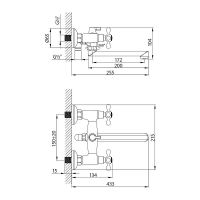 Смеситель для ванны Lemark Standard LM2113C универсальный Хром — фото 2, Для душа и ванны