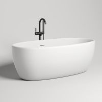 Ванна из искусственного камня Salini Luce 170х85 100121M Белая матовая — фото 1, Ванны из искусственного камня