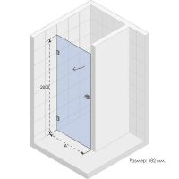 Душевая дверь Riho SZ Scandic NXT X101 68 P G001002120 (GX06082C2) профиль Хром стекло прозрачное — фото 2, Душевые двери в нишу