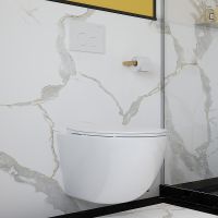 Комплект унитаза с инсталляцией Aqueduto Cone AQDS035T с сиденьем Микролифт и Белой глянцевой клавиш — фото 8, Комплекты унитаз + инсталляция