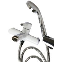 Товар: Смеситель для ванны Haiba HB60805-8 Белый Хром - фото 3 Смеситель для ванны Haiba HB60805-8 Белый Хром — фото 3, Для душа и ванны