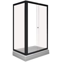 Душевой уголок Radomir Верчелли 120x80 R 1-03-6-2-0-0120 профиль Черный стекло прозрачное — фото 1, Душевые уголки