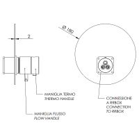 Смеситель для душа Remer Minimal Thermo NT30KBBG с термостатом Золото брашированное — фото 2, Смеситель для душа