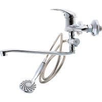 Смеситель для ванны Сантаком StOmega 3307Н универсальный Хром — фото 1, Смеситель для ванны