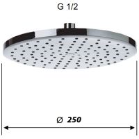 Верхний душ Remer 356MD25X Хром — фото 2, Верхние души