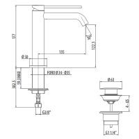 Смеситель для раковины Gattoni Circle Two 9144/91BO Белый матовый — фото 2, Смесители для раковины