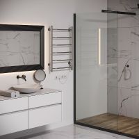 Электрический полотенцесушитель Aringa Киото 80x50 AR03002CH Хром — фото 2, Электрические полотенцесушители