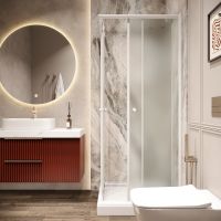 Товар: Душевой уголок Parly 80x80 ZFQ81 профиль Белый стекло матовое - фото 3 Душевой уголок Parly 80x80 ZFQ81 профиль Белый стекло матовое — фото 3, Квадратные душевые уголки