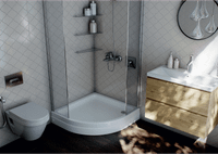 Душевой поддон акриловый Aquatek DPA-0000002 100*100*15 см, 1/4 круга R50, с ножкамии и с фронтальны — фото 9, Акриловые душевые поддоны