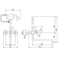 Товар: Смеситель для ванны Veragio Gialetta VR.GLT-6305.CR универсальный Хром - фото 2 Смеситель для ванны Veragio Gialetta VR.GLT-6305.CR универсальный Хром — фото 2, Смеситель для ванны