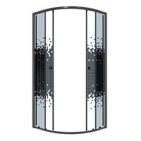 Душевое ограждение Niagara Eco NG-1007-14BLACK (90х90х190) четверть круга,раздвижное,черный,стекло м — фото 2, Душевые уголки