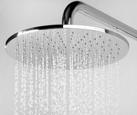 A026 Душевой комплект 129/62х87см, 3-функц. лейкой, шлангом ПВХ, насадка круглая латунь d30см,  Wass — фото 3, Комплектующие для туалета