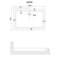 Товар: Душевой поддон NG-P1180-14Q (110х80х13) прямоугольник,1 место - фото 2 Душевой поддон NG-P1180-14Q (110х80х13) прямоугольник,1 место — фото 2, Душевые поддоны АБС-пластик