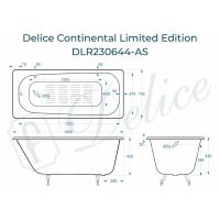 Товар: Чугунная ванна Delice Continental Limited Edition 165x70 DLR230644-AS без отверстий под ручки с анти - фото 2 Чугунная ванна Delice Continental Limited Edition 165x70 DLR230644-AS без отверстий под ручки с анти — фото 2, Ванны