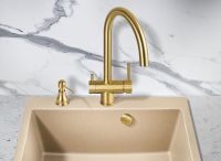 Смеситель для кухни Milacio Ultra MCU.554.GD Золото брашированное — фото 2, Смесители для кухни