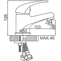 Товар: Смеситель для раковины Ledeme H02-B 1002-ВL Хром - фото 2 Смеситель для раковины Ledeme H02-B 1002-ВL Хром — фото 2, Смесители для раковины