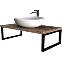 Столешница под раковину 1MarKa Grunge Loft 100 У85835 подвесная Дуб намибия — фото 1, Столешницы под раковину