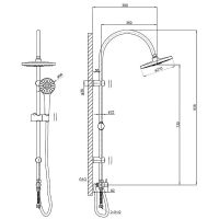Душевая система ESKO ST01 Хром — фото 4, Душевые системы