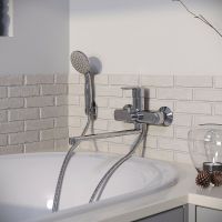 Смеситель для ванны Aringa Рейн AR02001CH универсальный Хром — фото 2, Смеситель для ванны