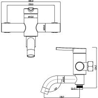 Товар: Смеситель для ванны Swedbe Diana 1030 Хром - фото 2 Смеситель для ванны Swedbe Diana 1030 Хром — фото 2, Смеситель для ванны