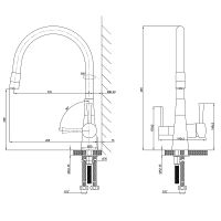 Товар: Смеситель для кухни Lemark Comfort LM3075G-Beige Золото Бежевый - фото 2 Смеситель для кухни Lemark Comfort LM3075G-Beige Золото Бежевый — фото 2, Смесители для кухни