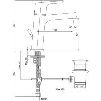 Смеситель для раковины E.C.A. Luna 102108947EX Хром — фото 2, Смесители для раковины