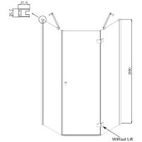 Товар: Душевой уголок Ambassador Diamond 90х90 12011111R профиль Хром стекло прозрачное - фото 7 Душевой уголок Ambassador Diamond 90х90 12011111R профиль Хром стекло прозрачное — фото 7, Душевые уголки