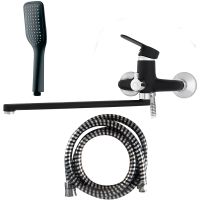 Смеситель для ванны Melodia della vita Moderno MDV35141_bk универсальный Черный — фото 1, Для душа и ванны