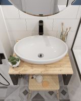 Столешница под раковину 1MarKa Grunge Loft 60 Ц0000001584 Дуб вотан — фото 4, Столешницы под раковину