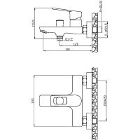 Смеситель для ванны Agger Brave A2310000 Хром — фото 3, Смеситель для ванны