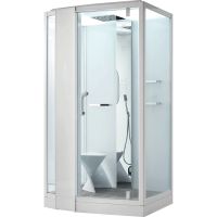 Душевая кабина Orans 120x90 L 89105ls с баней профиль Белый задние стенки Белые — фото 1, Душевые кабины