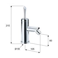 Смеситель для биде Remer Jazz J21 Хром — фото 2, Смесители для биде