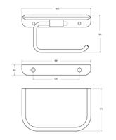 Держатель туалетной бумаги CEZARES LINER-PHM-01 — фото 3, Держатели туалетной бумаги